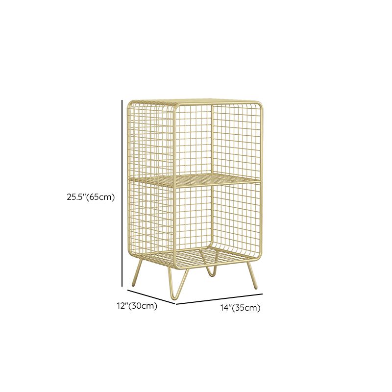 Modern Closed Back Standard Bookshelf Metal Shelves Included Bookcase