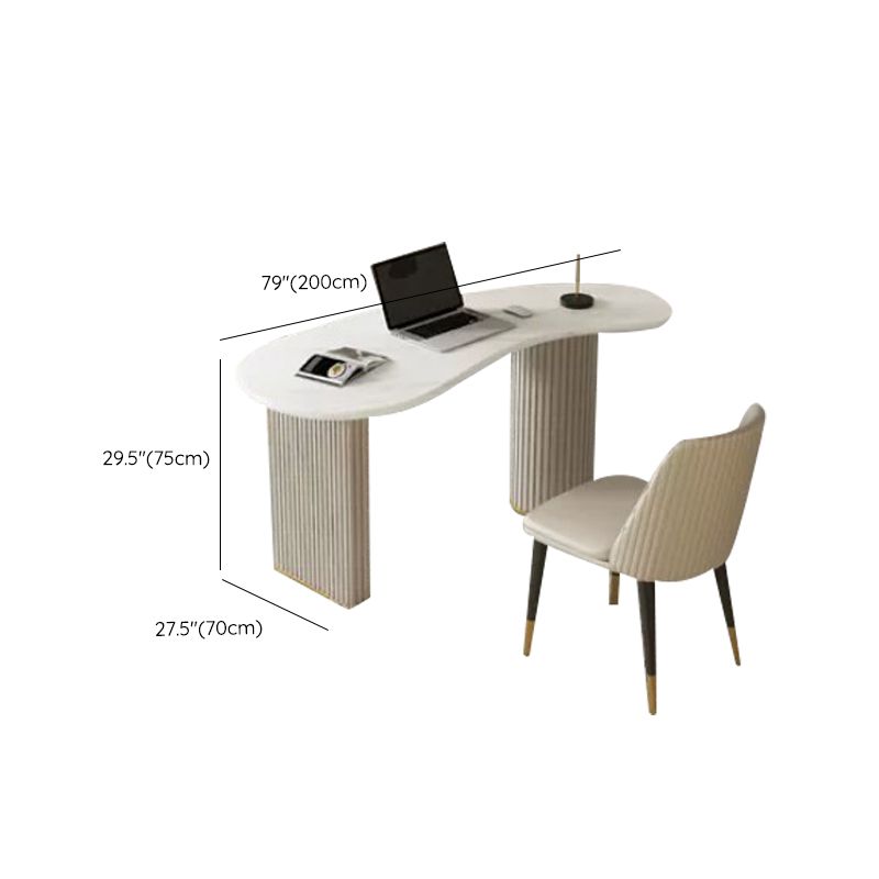 Bureau d'écriture en pierre de style glamour Bureau en bois d'ingénierie pour la maison