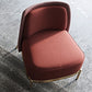 Armless Chair 31.49" Wide Faux Leather and Linen  Chair for Living Room