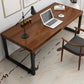 Vast hout rechthoekig kantoor bureau sleeënbasis 29.53 "Tall Writing Desk