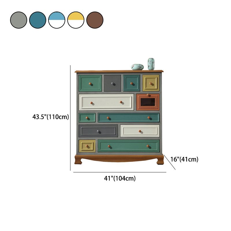 34 "/ 41" W commode en bois de style traditionnel multiples tiroirs coffre pour chambre à coucher