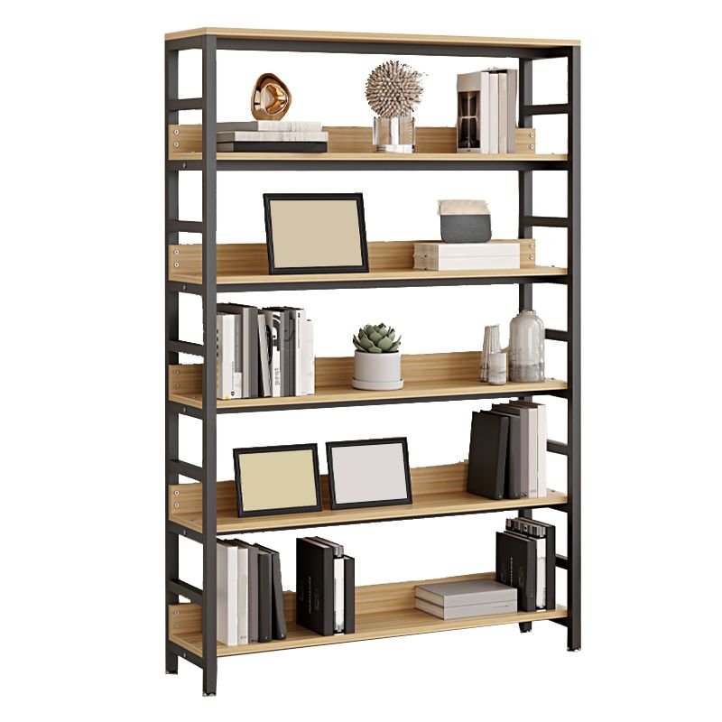 Black Modern Open Back Shelf Bookcase Shelves Included for Home Office Clearhalo 'Bookcases' 'furn' 'furn_bookcases' 'Furniture' 'Office Furniture' 1200x1200_055709aa-58e4-4e46-85f4-3a2b79aaab35