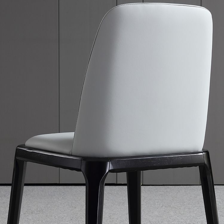 Industrial Wood Dining Room Chair Faux Leather Armless Chairs for Home Use Clearhalo ' kitchen&dining_furn' 'Dining Chairs' 'Dining Tables & Seating' 'dining_chair' 'furn' 'furn_dining_chair' 'Furniture' 'furniture_dining_chair' 'Kitchen & Dining Furniture' 'kitchen' 1200x1200_05577797-15a3-458c-af7b-fad9e3a8a5f5