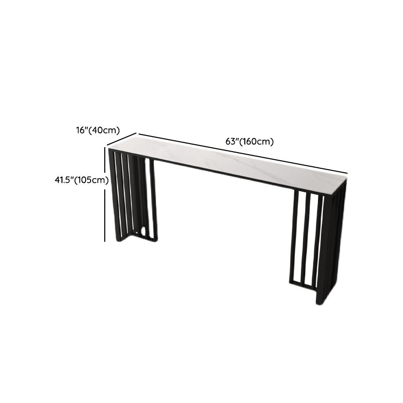 Modern Sintered Stone 1/2/4 Pieces Bar Table Set Rectangle Bar Table with Metal Legs Clearhalo 'Bar Furniture' 'furn' 'furn_home_bar_bar_sets' 'Furniture' 'Home Bars & Bar Sets' 'home_bar_bar_sets' 'Kitchen & Dining Furniture' 1200x1200_0557839f-8de0-42b3-a866-0eda4298d8bd