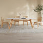 Set di sala da pranzo nordica 1/4/5/6/7 PC Tavolo da pranzo in legno