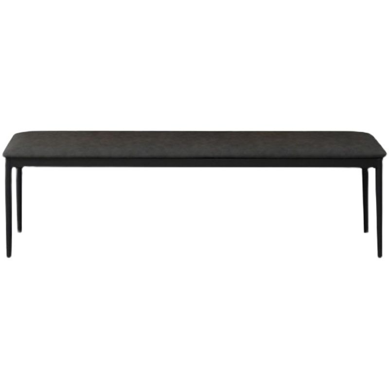 17.7"H Upholstered Seating Bench Cushioned Bench with Metal Legs Clearhalo 'Benches' 'Chairs & Seating' 'furn' 'furn_benches' 'Furniture' 'Living Room Furniture' 1200x1200_055a2fc9-b5e2-4ec4-b4fe-df19b55928d4