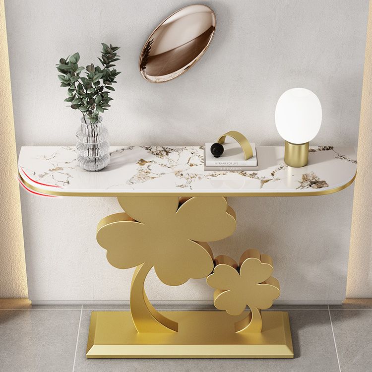 Tavolo console mezza luna glam tavolo accento resistente a graffi per Hall