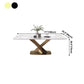 Luxury Sintered Stone Dining Table Rectangle White Top Table with Metal Pedestal Clearhalo ' dining_table' 'Dining Tables & Seating' 'Dining Tables' 'furn' 'furn_dining_table' 'Furniture' 'furniture_dining_table' 'Kitchen & Dining Furniture' 'kitchen&dining_furn' 'kitchen' 'kitchen_dining_table' 1200x1200_055adc70-b03f-4965-81d8-5e7f5acf2eaa