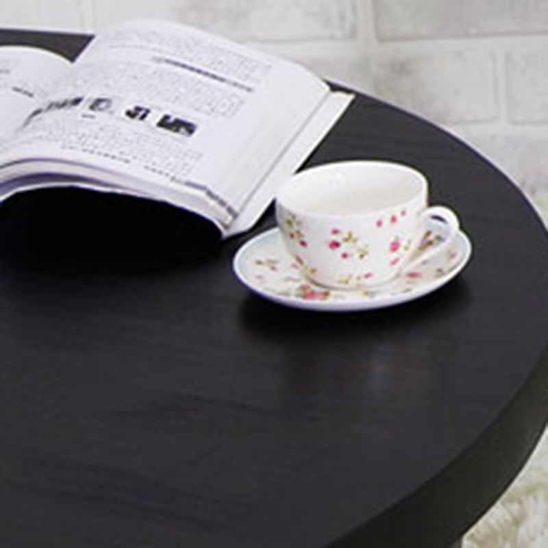 Solid Wood and Metal Coffee Table Home Round Coffee Desk in Black Clearhalo 'Coffee & Accent Tables' 'Coffee Tables' 'coffee_tables' 'furn' 'furn_coffee_tables' 'Furniture' 'Living Room Furniture' 1200x1200_055bbca1-8391-4379-9989-96d0504bb264