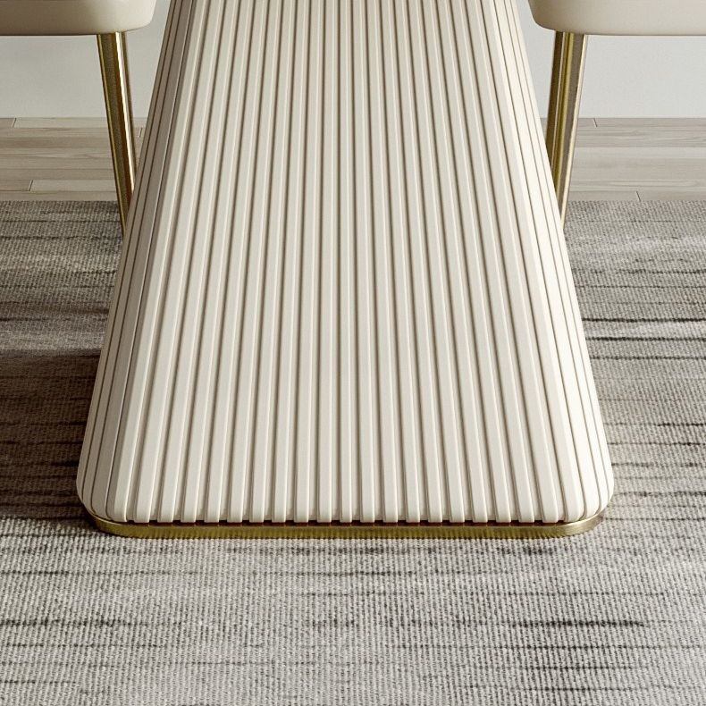 Ensemble de table rectangulaire en pierre frittée de style Glam nordique, ensemble de 1/4/5/7 pièces