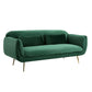 Velvet Modern Standard Tight Back Sofa 30"W Square Arm with Bolster Pillows Clearhalo 'furn' 'furn_sofas' 'Furniture' 'furniture_sofas' 'kitchen' 'kitchen_sofas' 'Living Room Furniture' 'Sofa' 'sofas' 1200x1200_055ef729-a093-4f4f-8f92-853c8f317e4c