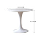 Round Shape Tulip Base Table Modern White Fixed Table with Sintered Stone