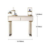 White/Grey Vanity Wood Makeup Dressing Table Stone Top Dresser