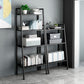 Ladder Metal Bookshelf Modern Bookcase with Rectangular Shelves