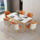 Metal Traditional Luxury Rectangle Table Sintered Stone Table with 4 Legs Clearhalo ' dining_table' 'Dining Tables & Seating' 'Dining Tables' 'furn' 'furn_dining_table' 'Furniture' 'furniture_dining_table' 'Kitchen & Dining Furniture' 'kitchen&dining_furn' 'kitchen' 'kitchen_dining_table' 1200x1200_0566b1e4-1dda-4b7b-92db-fbc9a08d81ca