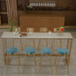 Glam Bar-height Table with Faux Marble Top Table for Patio Use Clearhalo 'Bar Furniture' 'Bar Tables' 'bar_tables' 'furn' 'furn_bar_tables' 'Furniture' 'Kitchen & Dining Furniture' 1200x1200_0566db01-8df0-40c4-9ed3-4c83433ca02e