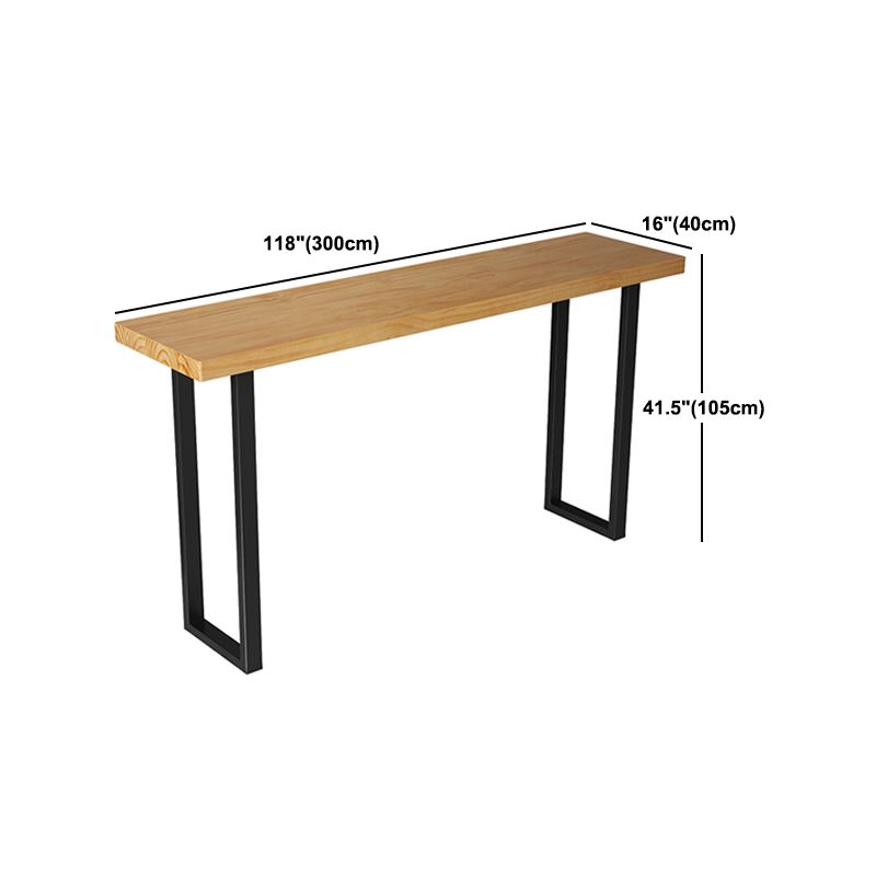 Rectangle Bar Dining Table Contemporary Bar Dining Table with Black Sled Base Clearhalo 'Bar Furniture' 'Bar Tables' 'bar_tables' 'furn' 'furn_bar_tables' 'Furniture' 'Kitchen & Dining Furniture' 1200x1200_05673150-2521-4c80-851a-7d81d5b64208