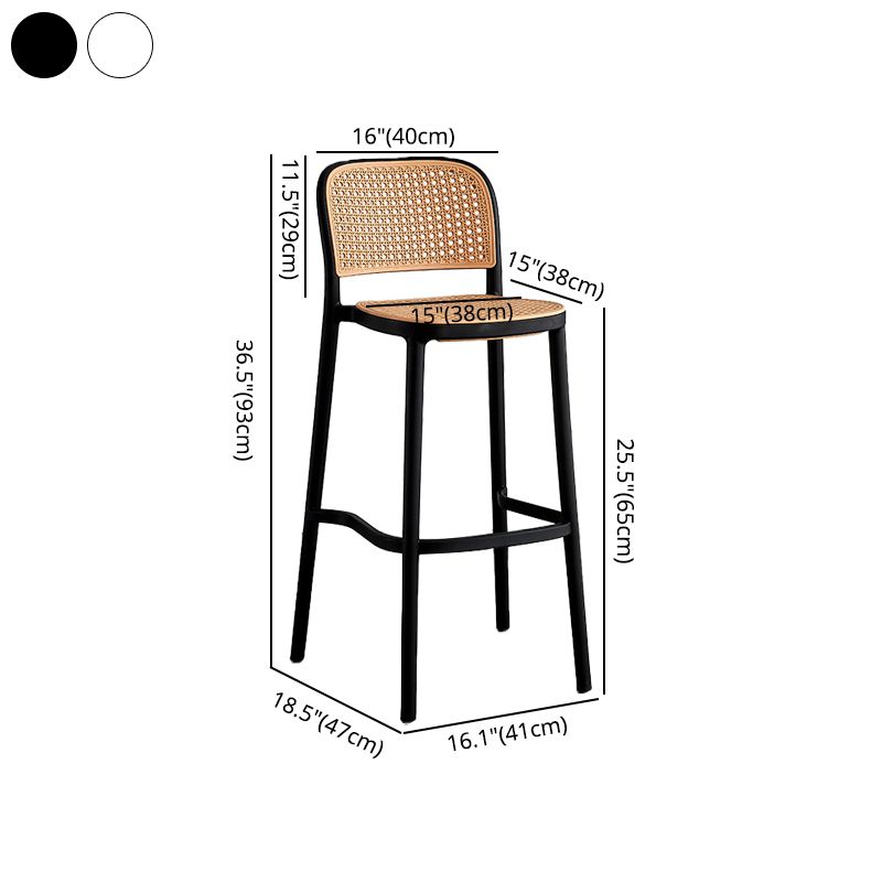 Square Plastic Modern Bar Stool Footrest Low Back Counter Stool for Coffee Shop Clearhalo 'Bar Furniture' 'Bar Stools' 'bar_stools' 'furniture_bar_stools' 'Kitchen & Dining Furniture' 'kitchen&dining_furn' 'kitchen' 'kitchen_furn' Furniture' 1200x1200_056750c1-f418-45fd-b953-bd2efe9cf7e2