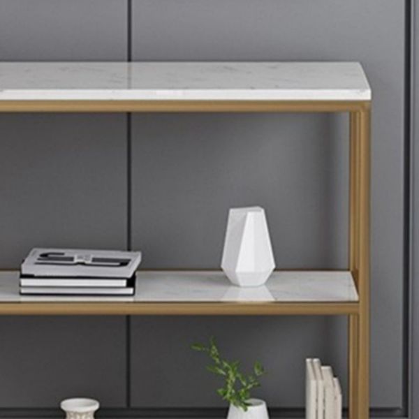 Tabla de acento de consola contemporánea Tabla de sofá de consola de acabado antiguo con estante