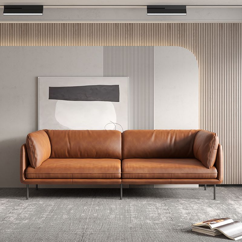 Hedendaagse smokingarmbank 38,58 "brede faux lederen bank met losse rug