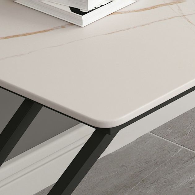 Rectangle Sintered Stone Two-Color Dining Table Simplicity Double Pedestal Table for Dining Room Clearhalo ' dining_table' 'Dining Tables & Seating' 'Dining Tables' 'furn' 'furn_dining_table' 'Furniture' 'furniture_dining_table' 'Kitchen & Dining Furniture' 'kitchen&dining_furn' 'kitchen' 'kitchen_dining_table' 1200x1200_0569755c-c188-44d6-9352-3d34be5fdd76