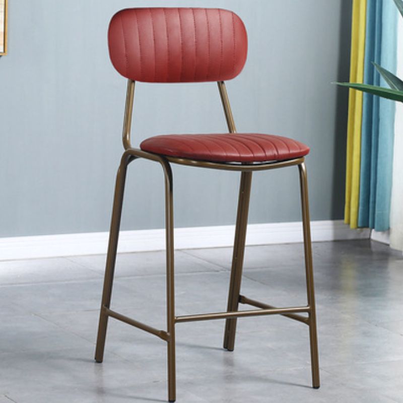 Modern Leather Bar Stool Backrest Counter Stool for Living Room Clearhalo 'Bar Furniture' 'Bar Stools' 'bar_stools' 'furn' 'furn_bar_stools' 'Furniture' 'Kitchen & Dining Furniture' 1200x1200_0569b893-a941-40d8-9b86-cd67b5db69e1