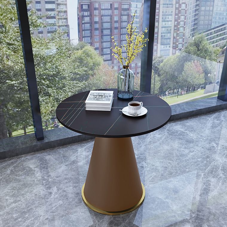 Round Table 23.6'' Dinette Table Traditional Luxury Dinner Room Table with Pedestal Casual Clearhalo ' dining_table' 'Dining Tables & Seating' 'Dining Tables' 'furn' 'furn_dining_table' 'Furniture' 'furniture_dining_table' 'Kitchen & Dining Furniture' 'kitchen&dining_furn' 'kitchen' 'kitchen_dining_table' 1200x1200_056a4840-2972-49e7-9189-73564d216f24