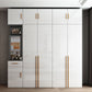 Modern Solid Wood Wardrobe for Home High Gloss White Cabinet