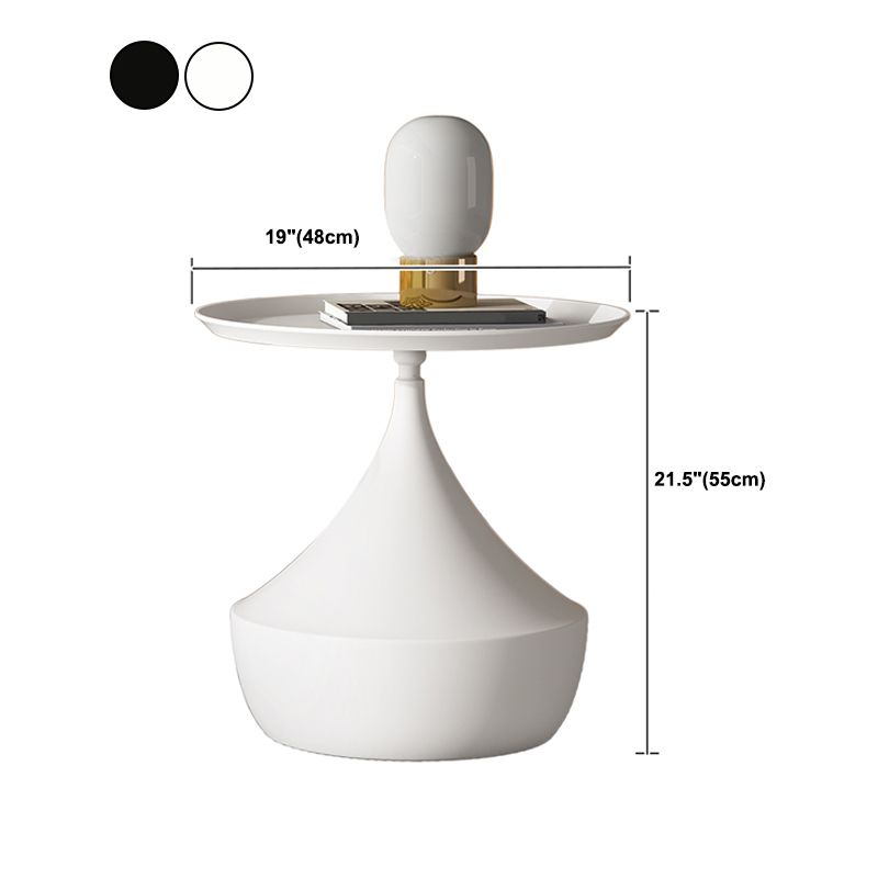 Tavolino in ferro rotondo della metà del secolo set da tavolo da cocktail vassoio piedistallo