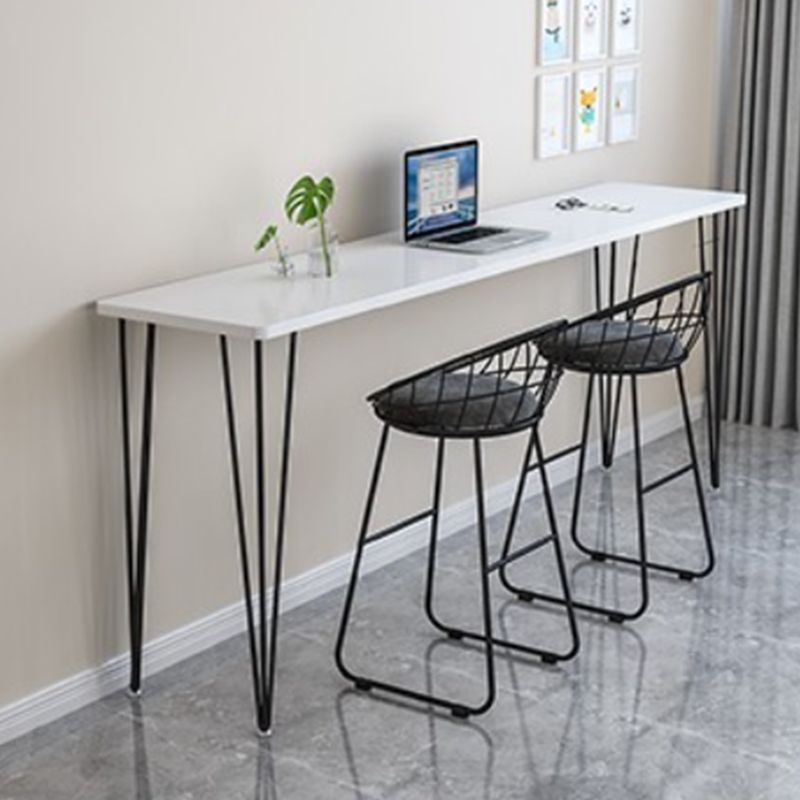 Wood Bar Dining Table Modern Rectangle Bar Table with 4 Legs Pedestal for Milk Tea Shop Clearhalo 'Bar Furniture' 'Bar Tables' 'bar_tables' 'furn' 'furn_bar_tables' 'Furniture' 'furniture_bar_tables' 'Kitchen & Dining Furniture' 1200x1200_056cb593-8cec-416a-801e-77af72d43c4f