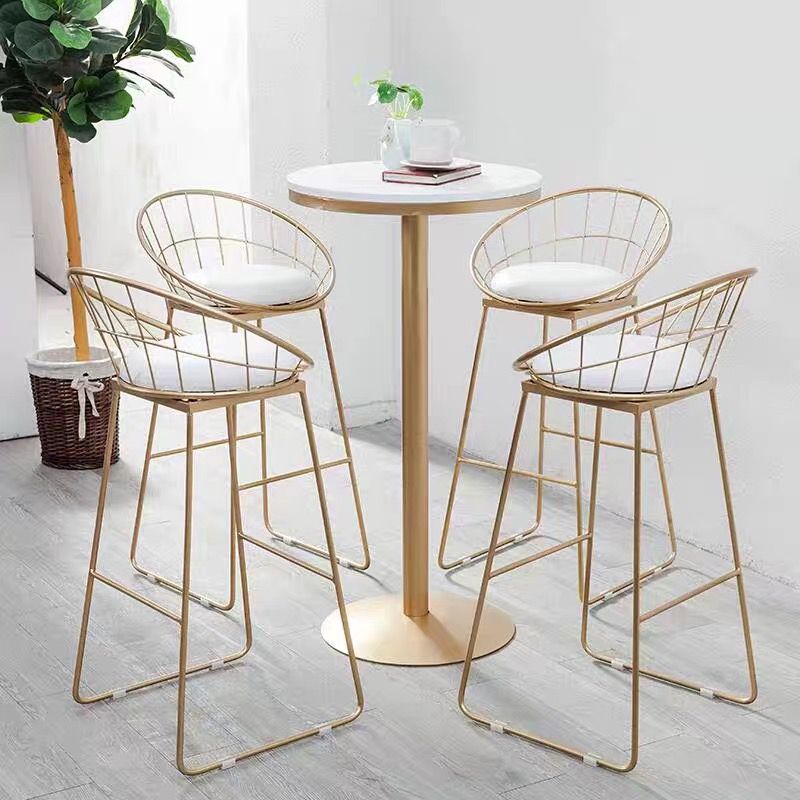 Stone Bar Dining Table Glam Bar Table with Pedestal for Dining Room Clearhalo 'Bar Furniture' 'Bar Tables' 'bar_tables' 'furn' 'furn_bar_tables' 'Furniture' 'furniture_bar_tables' 'Kitchen & Dining Furniture' 1200x1200_056e2370-1e70-4524-931d-1e3ec2d9465b