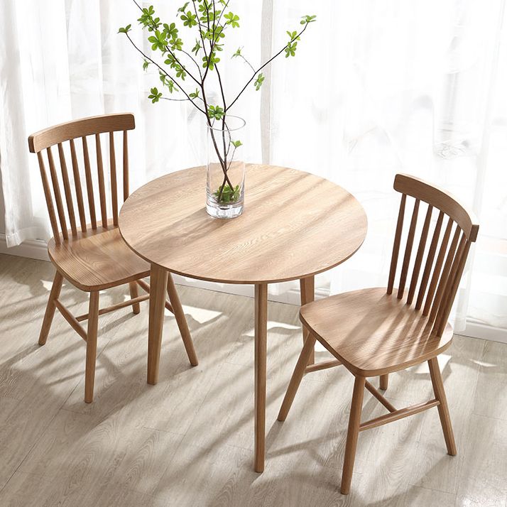 Round Tripod Base Dining Site Table Contemporary Dinette Table with Solid Wood Clearhalo ' dining_table' 'Dining Tables & Seating' 'Dining Tables' 'furn' 'furn_dining_table' 'Furniture' 'furniture_dining_table' 'Kitchen & Dining Furniture' 'kitchen&dining_furn' 'kitchen' 'kitchen_dining_table' 1200x1200_056e7f3f-657f-4816-9c1c-d8bfbef2ded2