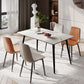Modern Rectangle Dining Table for Home White Dinette Table with 4 Legs Clearhalo 'Dining Tables & Seating' 'Dining Tables' 'dining_table' 'furn' 'furn_dining_table' 'Furniture' 'Kitchen & Dining Furniture' 1200x1200_056eff54-bb04-428e-8236-a859e473e0c3