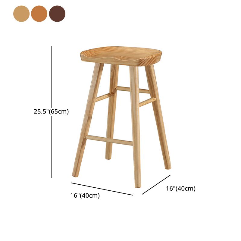 Modern Wood Bar Stool Contoured Seat Backless Indoor Footrest Counter Stool Clearhalo 'Bar Furniture' 'Bar Stools' 'bar_stools' 'furn' 'furn_bar_stools' 'furniture_bar_stools' 'Kitchen & Dining Furniture' 'kitchen&dining_furn' 'kitchen' 'kitchen_furn' Furniture' 1200x1200_056f0019-f623-45f7-94a7-18c1927be23c