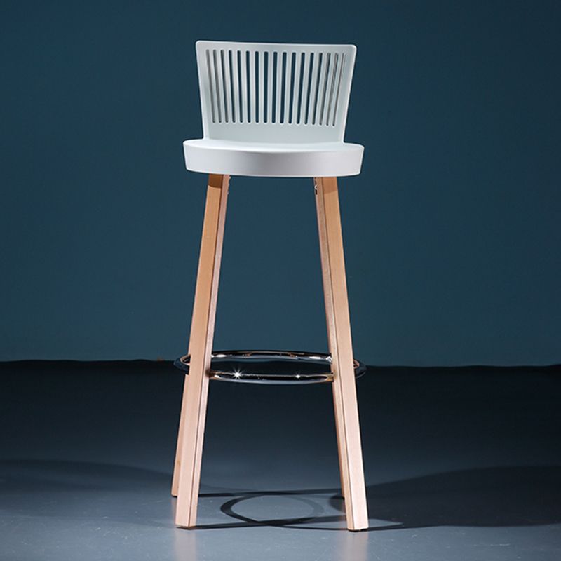 Modern Wooden Bar Stool 38" Height Backrest Armless Counter Stool with Plastic Cushion Clearhalo 'Bar Furniture' 'Bar Stools' 'bar_stools' 'furn' 'furn_bar_stools' 'Furniture' 'Kitchen & Dining Furniture' 1200x1200_056f0db8-ba79-4a7a-89c1-ea634e3d9509