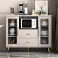 Sideboard in legno ingegnerizzato cassetto Glam Scaffali regolabili a scaffalatura con piano di lavoro in pietra