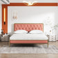 Tufted Upholstered Bed with Headboard Faux Leather Bed with Metal Legs Clearhalo 'Bedroom Furniture' 'Beds' 'furn' 'furn_beds' 'Furniture' 1200x1200_05717221-d266-4029-9572-d087ab41e8b9