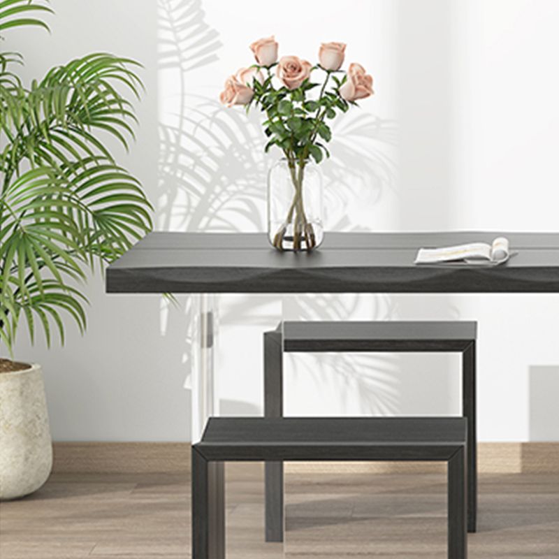 Luxury Wood Table for Restaurant Rectangle Dining Table with Acrylic Double Pedestal Base Clearhalo ' dining_table' 'Dining Tables & Seating' 'Dining Tables' 'furn' 'furn_dining_table' 'Furniture' 'furniture_dining_table' 'Kitchen & Dining Furniture' 'kitchen&dining_furn' 'kitchen' 'kitchen_dining_table' 1200x1200_0573a3ab-74f8-4622-9bd2-69f9d7aacb2d