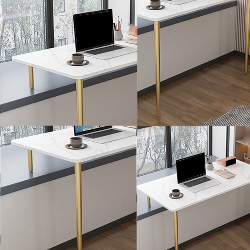 Descripción de la oficina de piedra de estilo contemporáneo Descripción de tareas de forma rectangular con 4 patas