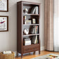 Solid Wood Closed Back Bookshelf Nordic Standard Bookcase with Shelves
