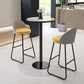 Industrial Round Bar Table Set 1/2/3 Pieces Stone Counter Table with Solid Back Stools Clearhalo 'Bar Furniture' 'furn' 'furn_home_bar_bar_sets' 'Furniture' 'Home Bars & Bar Sets' 'home_bar_bar_sets' 'Kitchen & Dining Furniture' 1200x1200_05751f3f-7eb9-4bdd-8b7b-9b01ba515031
