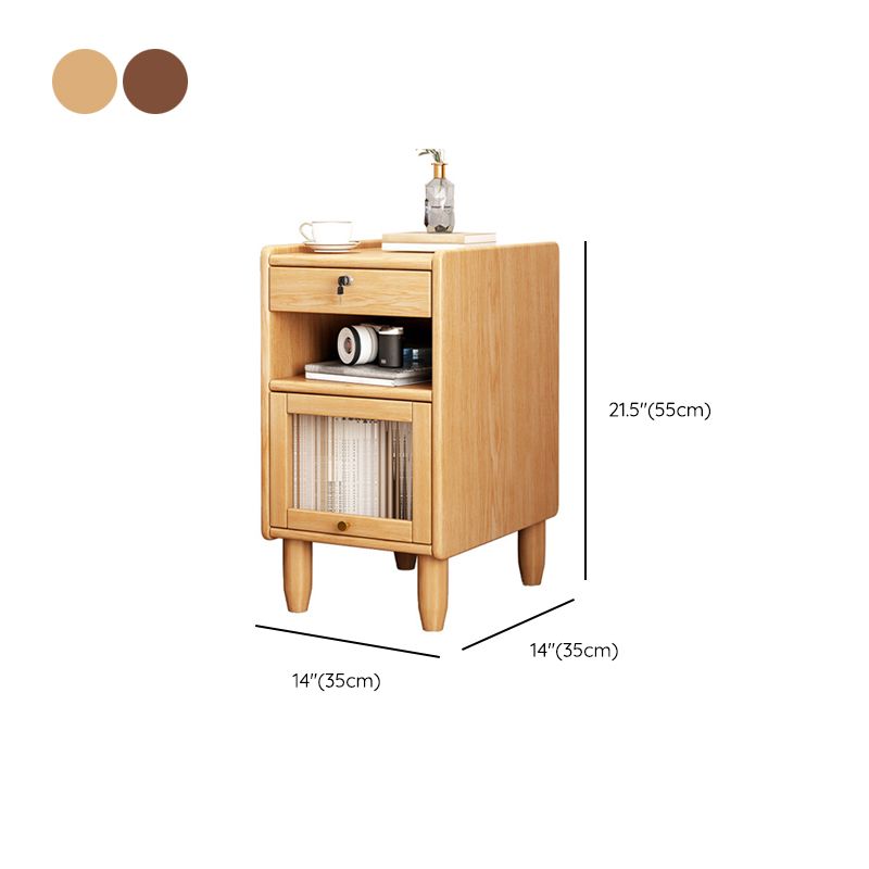 1 Drawer Contemporary Night Table 1 Door Nightstand with Legs ,21.7" Tall Clearhalo 'Bedroom Furniture' 'furn' 'furn_night_stand' 'Furniture' 'night_stand' 'Nightstands' 1200x1200_05760809-a499-4553-b00e-7adde039c68c