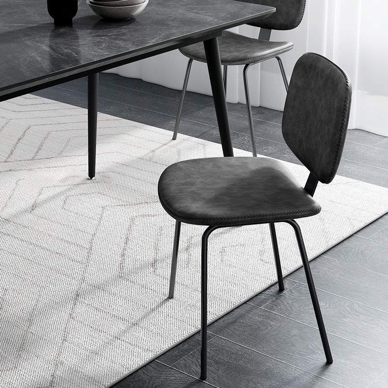 Industrial Metal Dining Room Chairs Open Back Dining Side Armless Dining Chairs Clearhalo ' kitchen&dining_furn' 'Dining Chairs' 'Dining Tables & Seating' 'dining_chair' 'furn' 'furn_dining_chair' 'Furniture' 'furniture_dining_chair' 'Kitchen & Dining Furniture' 'kitchen' 1200x1200_0576e947-8ef5-46c6-ad02-7d7b7f0769ad