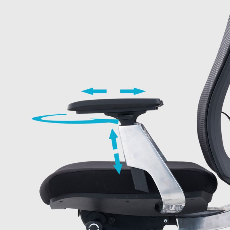 Silla de escritorio de armas extraíble ergonómica sin angustia silla de oficina con ruedas