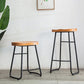 Industrial Indoor Solid Wood Stool Footrest Backless Contoured Seat Dining Stool Clearhalo 'Bar Furniture' 'Bar Stools' 'bar_stools' 'furn' 'furn_bar_stools' 'Furniture' 'Kitchen & Dining Furniture' 1200x1200_057a316a-42aa-4e5a-88d5-af0de8284bac