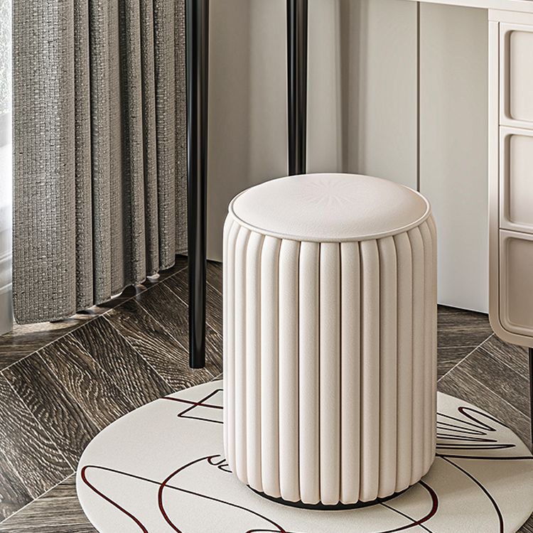 Vanity di trucco da tavolo in legno bianco bianco contemporaneo con cassetti