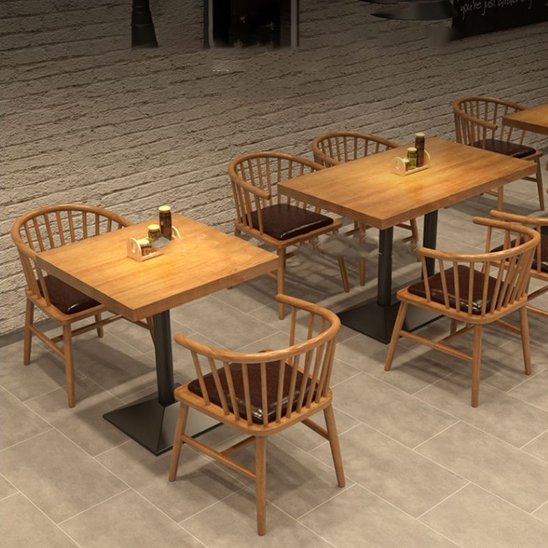 Pedestal Dining Room Table Solid Wood Dining Table for Kitchen