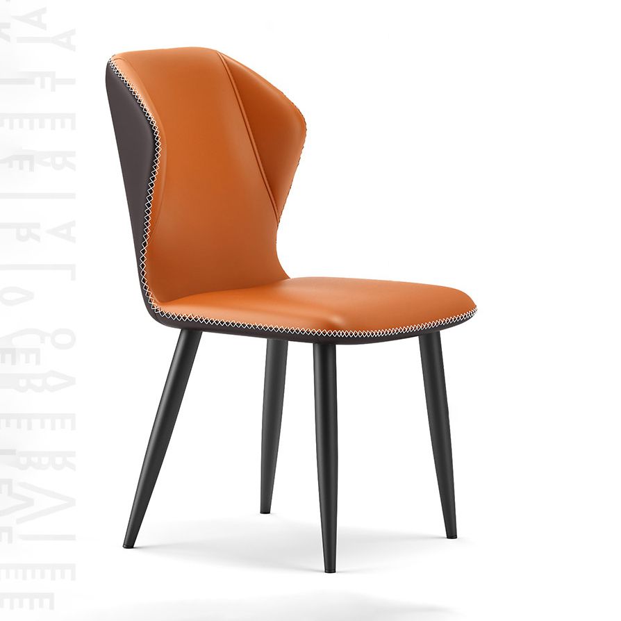 Wingback Upholstered Armless Dining Chairs Side Chairs with Metal Legs Clearhalo ' kitchen&dining_furn' 'Dining Chairs' 'Dining Tables & Seating' 'dining_chair' 'furn' 'furn_dining_chair' 'Furniture' 'furniture_dining_chair' 'Kitchen & Dining Furniture' 'kitchen' 1200x1200_057aecbd-3e3c-4a01-b7e9-e271c1df6e95