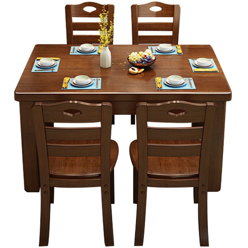 Solid Wood Dining Table Modern Rectangle Dining Table for Dining Room