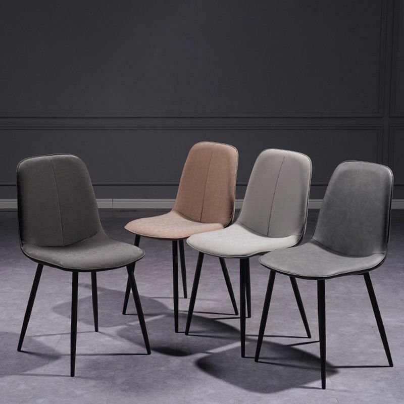 Scandinavian Style Metal Dining Chair Coffee Shop Solid Dining Side Chair Clearhalo ' kitchen&dining_furn' 'Dining Chairs' 'Dining Tables & Seating' 'dining_chair' 'Furniture' 'furniture_dining_chair' 'Kitchen & Dining Furniture' 'kitchen' 1200x1200_057df694-e113-407f-95b0-0e71b7f73d87